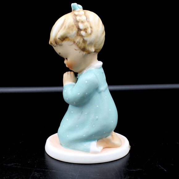 Vintage Goebel Praying Girl Figurine Bisque Porcelain Hand Painted German Statue - Picture 6 of 8